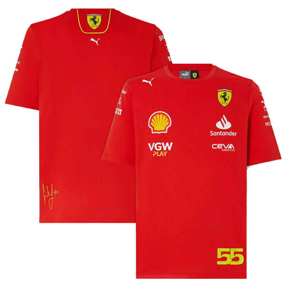 2024 PUMA スクーデリア フェラーリ Ferrari SF チーム カルロス サインツ Tシャツ