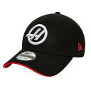 2024 マネーグラム ハース F1 チーム オフィシャル NewEra 9FORTY チーム ベースボール キャップ 帽子 ブラック 黒 HAAS 公式