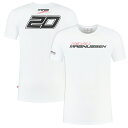 2023 マネーグラム ハース HAAS F1 チーム オフィシャル ケビン マグヌッセン #20 Tシャツ ホワイト 白 公式