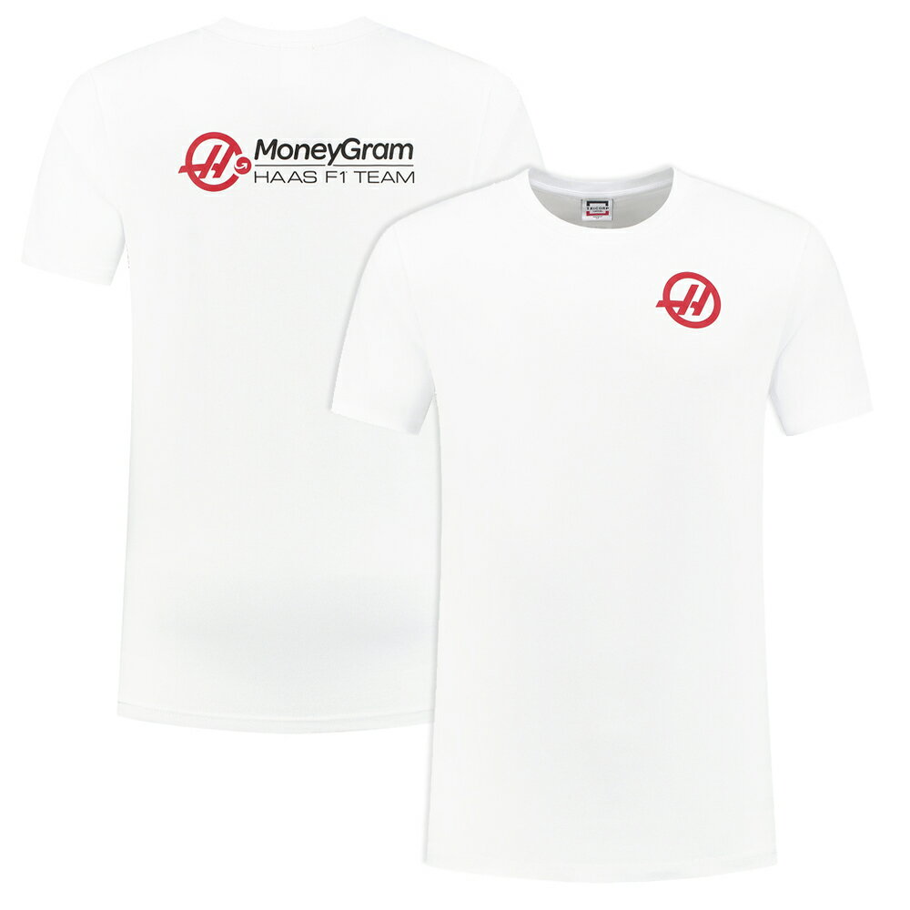 2023 マネーグラム ハース HAAS F1 チーム ロゴ Tシャツ ホワイト