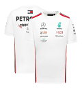 2023 メルセデス AMG ペトロナス チーム オフィシャル Tシャツ / ホワイト F1 Mercedes 黒 半袖