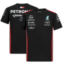 楽天クラブウィナーズキッズ用 2023 メルセデス AMG ペトロナス チーム オフィシャル Tシャツ ブラック 黒 公式 F1 子供用