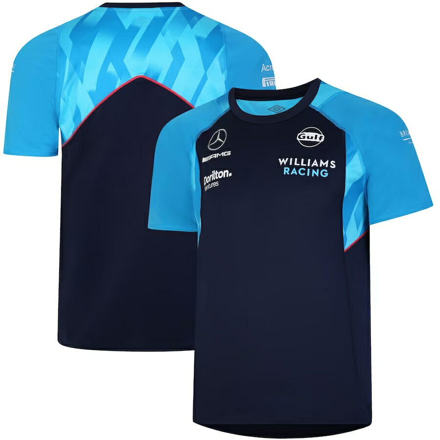 2023 ウィリアムズ レーシング チーム トレーニングジャージ Tシャツ ネイビー / ブルー F1 williams