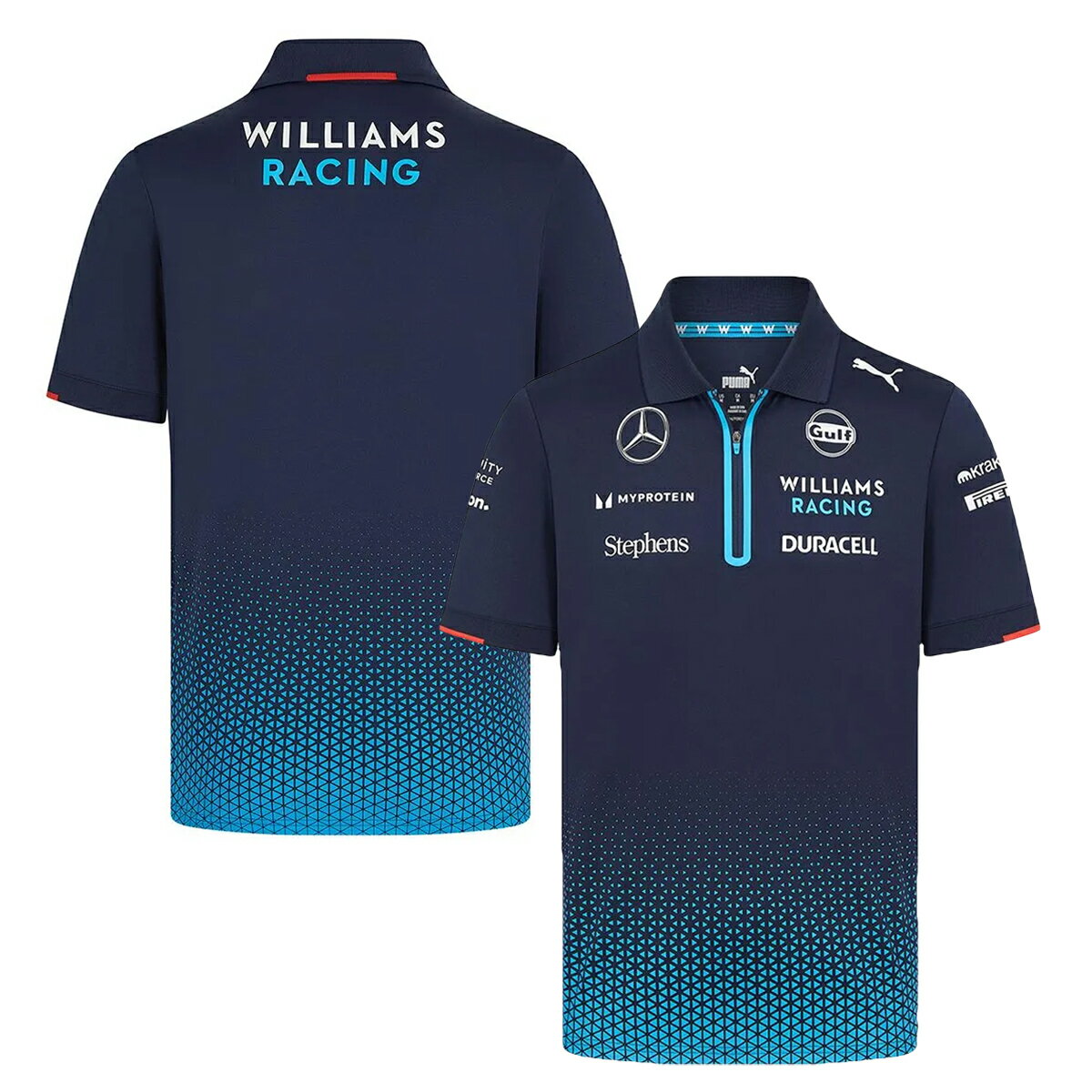 2024 ウィリアムズ レーシング チーム ポロシャツ 公式 オフィシャル F1 WILLIAMS 半袖 ネイビー 紺
