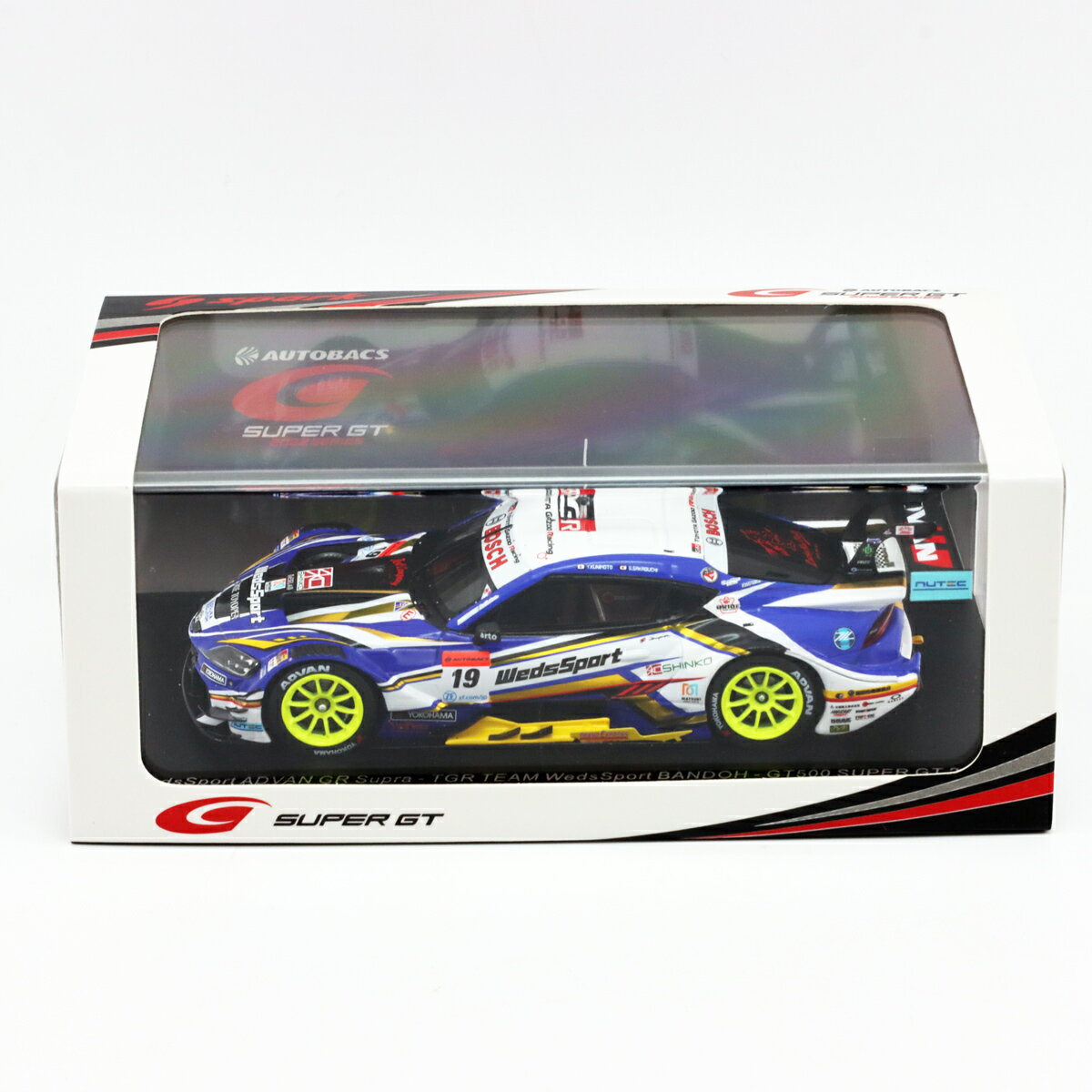 スパーク 1/43 2022年 SUPER GT GT500 No.19 WedsSport ADVAN GR Supra 国本 雄資 / 阪口 晴南 ミニカー 模型 モデルカー SGT027