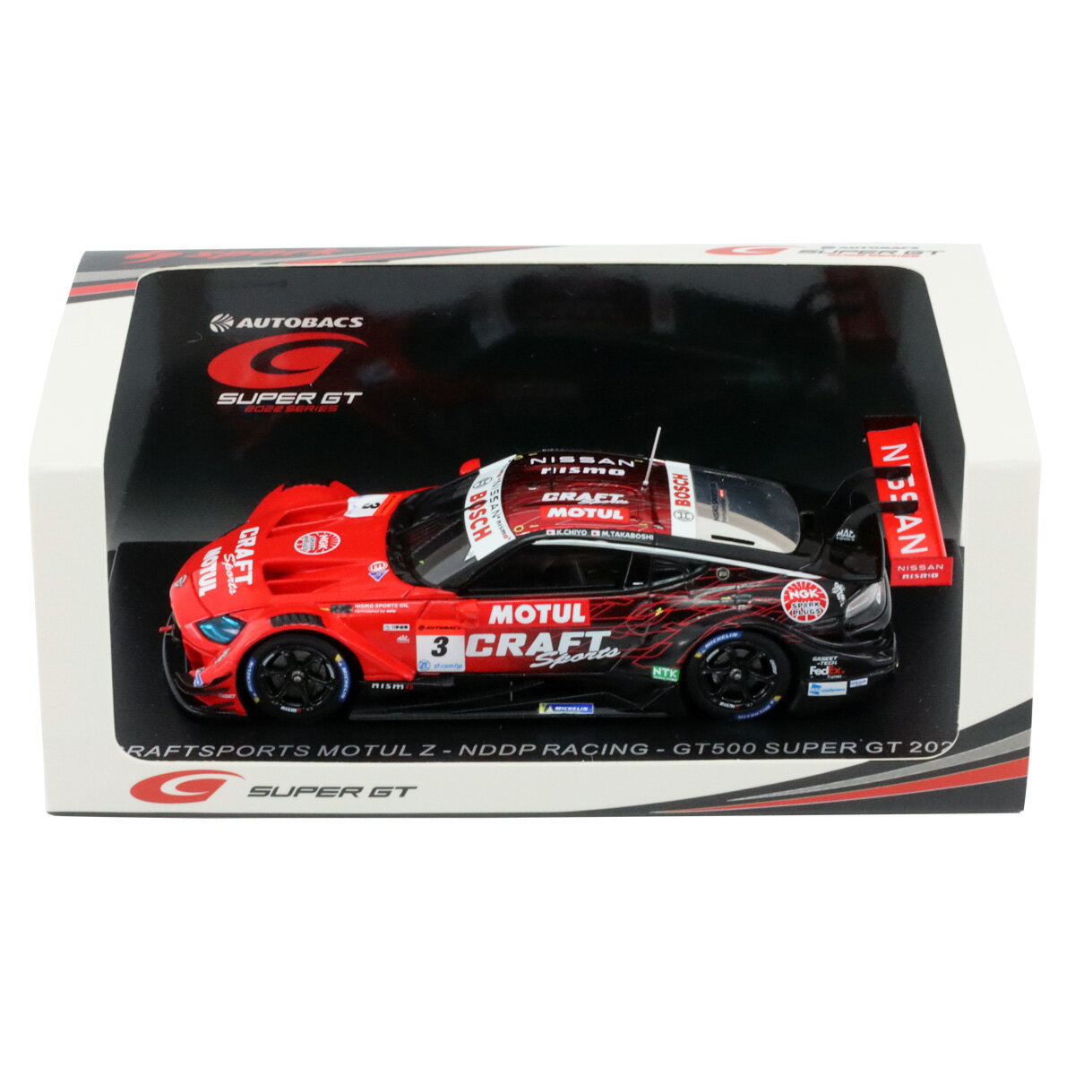 スパーク 1/43 クラフトスポーツ MOTUL-Z NDDP レーシング GT500 スーパーGT 2022 千代勝正 / 高星明誠 模型 ミニチュア ミニカー モデルカー SGT022