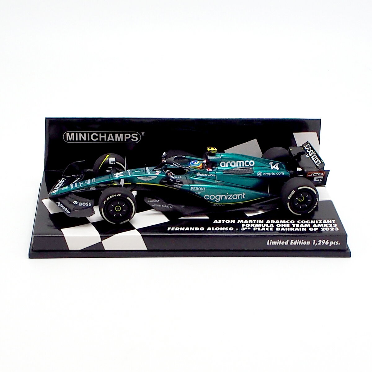 ミニチャンプス 1/43 アストンマーチン アラムコ コグニザント F1チーム AMR23 2023年 バーレーンGP 3位 フェルナンド アロンソ 417230114