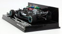 ミニチャンプス 1/43 メルセデス AMG W12 ルイス ハミルトン 2021年 ブラジルGP ウィナー フラッグ付 ミニカー モデルカー 模型