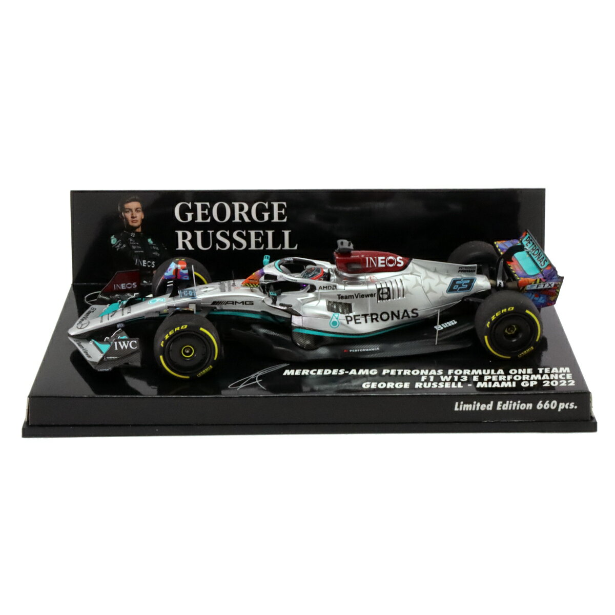 楽天クラブウィナーズミニチャンプス 1/43 メルセデス AMG W13 E パフォーマンス 2022年 マイアミGP ジョージ ラッセル モデルカー 模型 ミニチュア ミニカー モデルカー 417220563