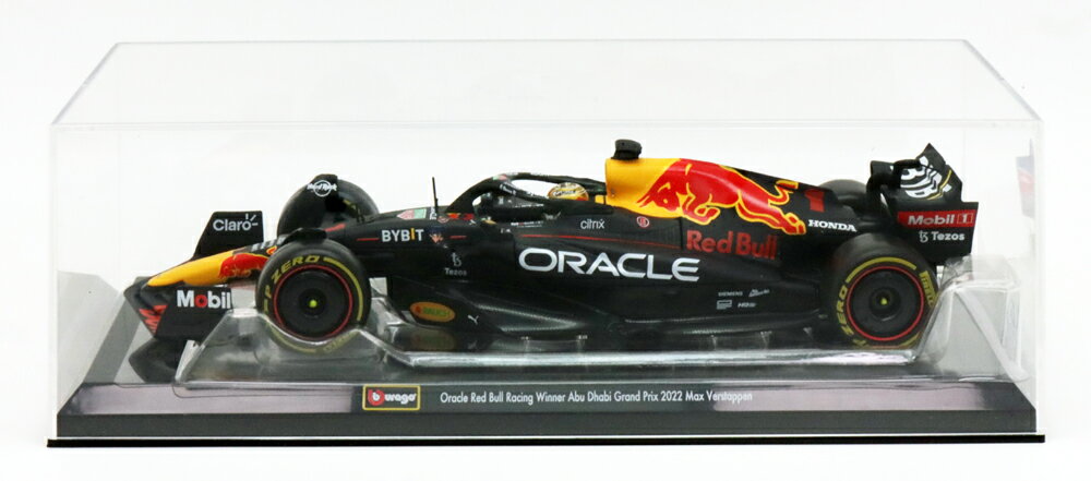 ドライバー＆ケース付き 2022 ブラゴ 1/24 スケール オラクル レッドブル レーシング RB18 #1 マックス フェルスタッペン モデルカー アブダビGP ウィナー F1