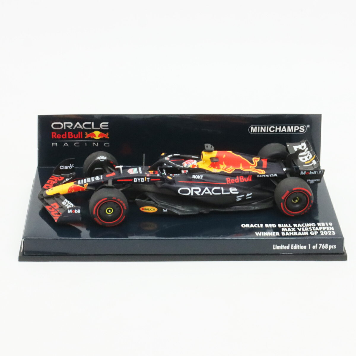 ミニチャンプス 1/43 オラクル レッドブル レーシング RB19 2023年 バーレーンGP ウィナー マックス フェルスタッペン 模型 ミニチュア ミニカー モデルカー F1 RedBull