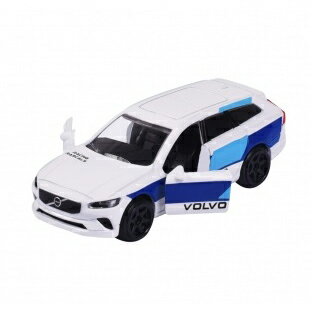 マジョレット 1/64 レーシング ボルボ Volvo V90 ミニカー ミニチュア ホワイト ブルー 車 コレクターズカード付