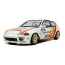 ソリド 1/18 ホンダ シビック EG6 無限レーシング 1992年 ホワイト デカール 模型 モデルカー 421186430