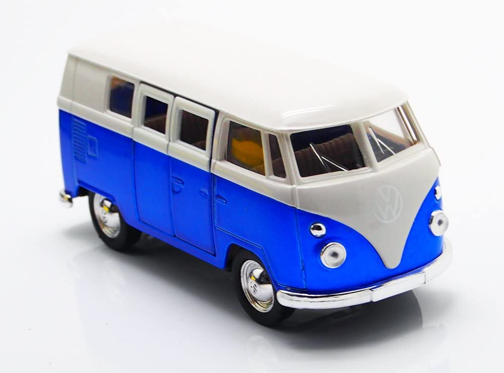 WELLY 1/36 VW フォルクスワーゲン T1 バス プルバックカー / ブルー ミニチュア ミニカー モデルカー 模型