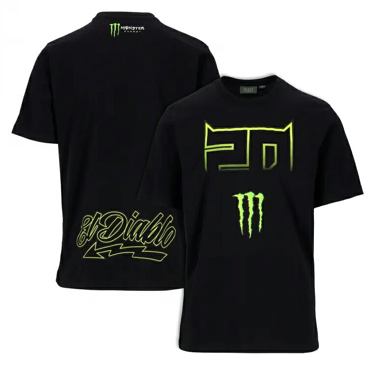 ファビオ クアルタラロ オフィシャル デュアル コレクション モンスターエナジー 20 Tシャツ ブラック 黒 公式 MotoGP バイク monster energy