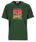 マルコ シモンチェリ #58 Super Sic Tシャツ グリーン バイク MotoGP 緑 レッド 赤 半袖