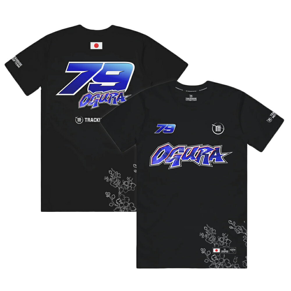 2025 トラックハウス レーシング 小椋 藍 #79 桜柄 Tシャツ ブラック 黒 ウェア 半袖 バイクのサムネイル