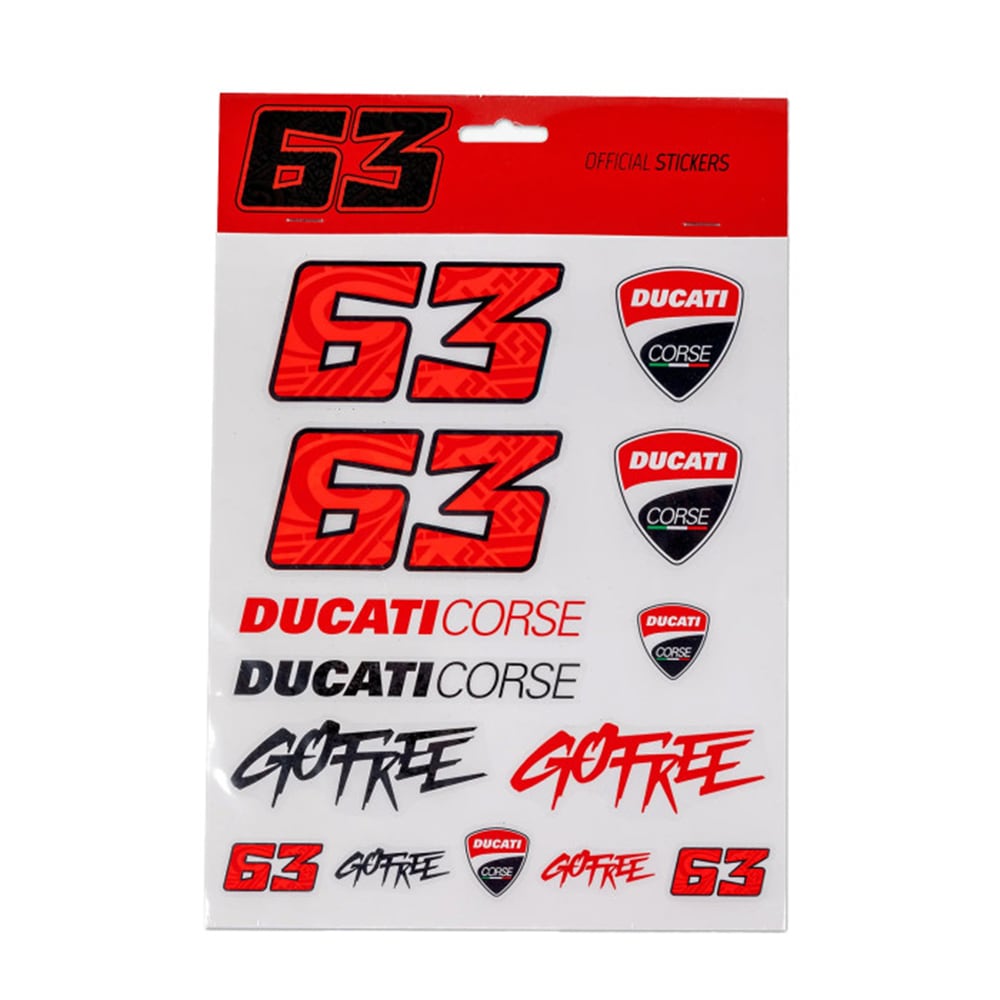 ドゥカティ コルセ DUCATI CORSE フランチェスコ バニャイヤ 63 PVC ステッカー セット(3)