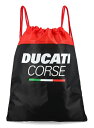 ドゥカティ コルセ ロゴ ジムバッグ バイク MotoGP DUCATI CORSE オフィシャル ブラック レッド ナップサック 手提げ袋