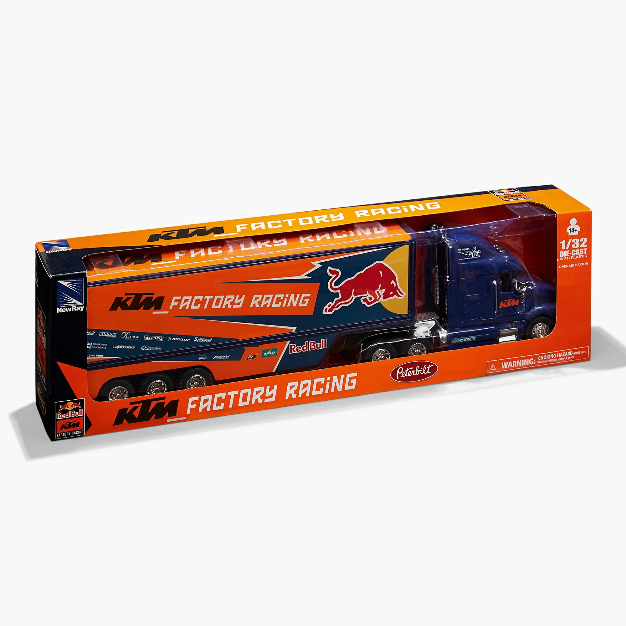 1/32 スケール KTM レッドブル レーシング トラック トランスポーター 模型 ミニチュア ミニカー モデルカー 2