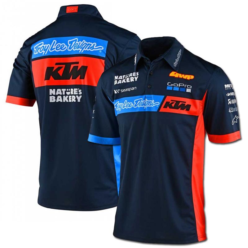 KTM TLD チーム レプリカ ポロシャツ ネイビー トロイリーデザイン