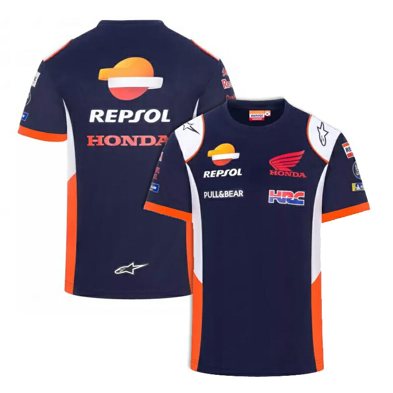 Repsol HONDA HRC レプソル ホンダ チーム レプリカ Tシャツ ネイビー