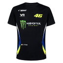 2023 バレンティーノ ロッシ VR46 WRT モンスターエナジー Tシャツ ブラック