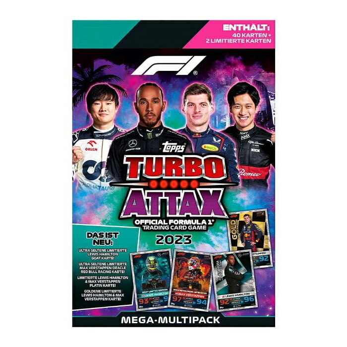 2023 Topps Turbo Attax F1 トレーディングカード - メガマルチパック (4パック入り) オフィシャル Formula1 トレカ ドライバー