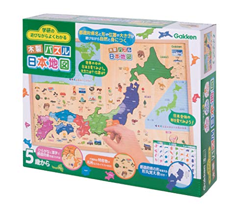 学研の遊びながらよくわかる 木製パズル日本地図（対象年齢：5歳以上）83809