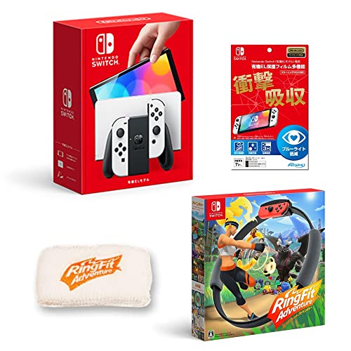 【クーポン配布中】 Nintendo Switch(有機ELモデル) Joy-Con(L)/(R) ホワイト+【任天堂ライセンス商品】Ninten