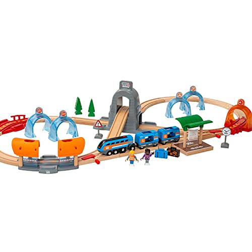 【クーポン配布中】 BRIO (ブリオ) スマートテックサウンド DXセット [全37ピース] 3歳~ (電動車両 電車 おもちゃ 木製 レール)