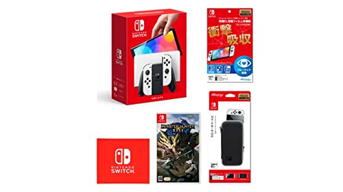 【クーポン配布中】 Nintendo Switch(有機ELモデル) Joy-Con(L)/(R) ホワイト+【任天堂ライセンス商品】Ninten