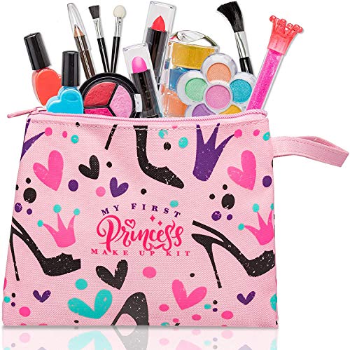 ڥݥ My First Princess Make Up Kit - 12 Pc Kids Makeup Set - Washabl