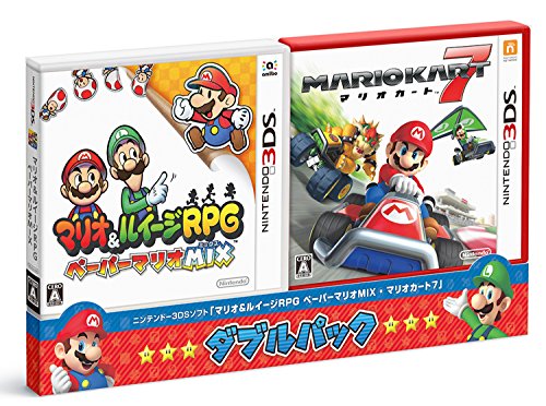 【クーポン配布中】 『マリオ ルイージRPG ペーパーマリオMIX マリオカート7』 ダブルパック - 3DS