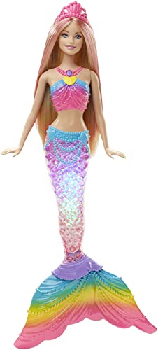 【クーポン配布中】 輸入バービー人形 Barbie Rainbow Lights Mermaid Doll [並行輸入品]