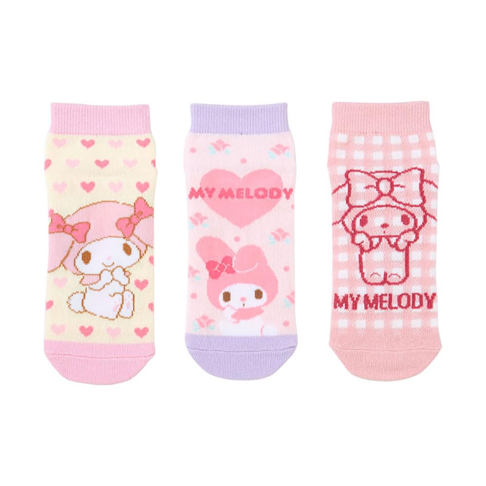 【クーポン配布中】 サンリオ キッズスニーカーソックス3足セット ソックス 16-18cm マイメロディ マイメロちゃん my melody キャ