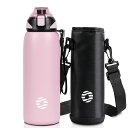 【クーポン配布中】 FJbottle 水筒 0.8L 真空断熱 ワンタッチ スポーツボトル 0.8リットル 保温 保冷 スポーツ飲料対応 広口 洗(3)