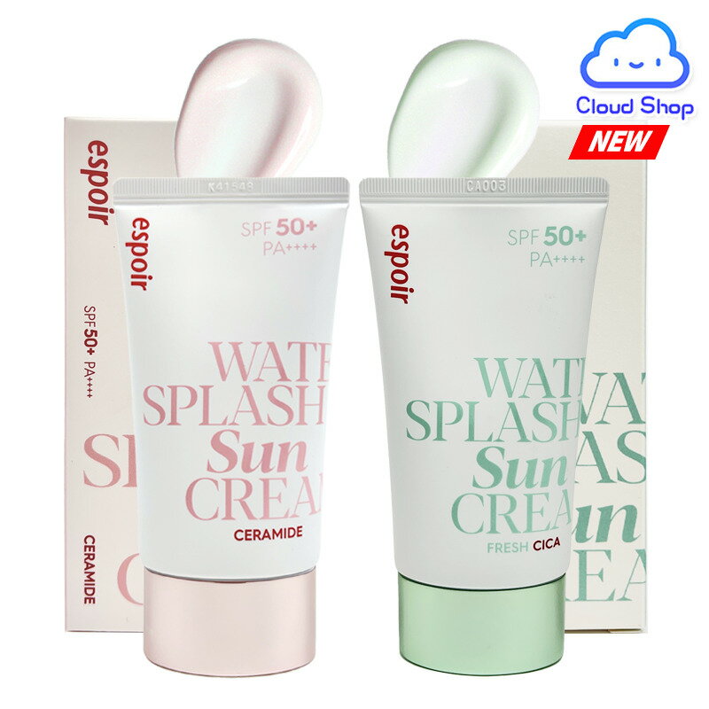 エスポア ウォータースプラッシュサンクリームセラミド / フレッシュシカ, 60mL(Water Splash Cream Ceramide / Fresh Cica 60ml) 日焼け止め 水分 保湿 メイク下地 韓国コスメ