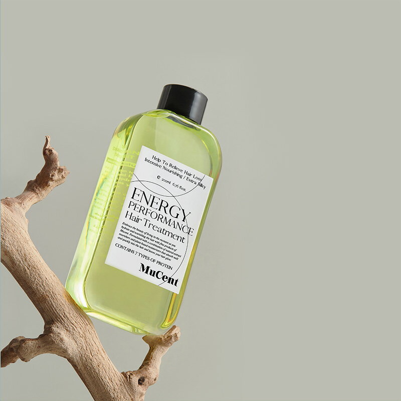 【MUCENT / ミューセント公式代理店】エナジーパフォーマンス ヘアトリートメント 200ml / 脱毛緩和 / 自然由来成分 / 毛髪タンパク質ケア / ツヤ髪 / 頭皮の痒み改善＆フケケア / ヘアケア【海外通販】