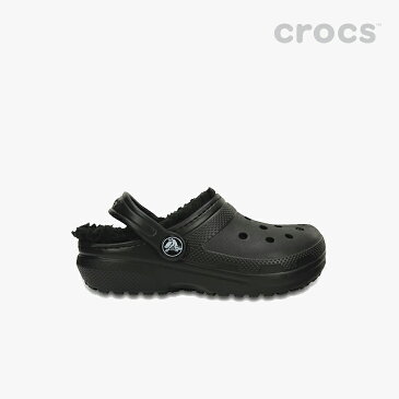 ・クロックス ボア《キッズ》クラシック ラインド クロッグ/ブラックxブラック/ CROCS/Classic Lined Clog/BlackxBlack ｜