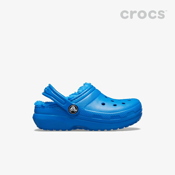 ・クロックス ボア《キッズ》クラシック ラインド クロッグ /ブライト コバルトxブライトコバルト/ CROCS/Classic Lined Clog/Bright CobaltxBright Cobalt ｜**