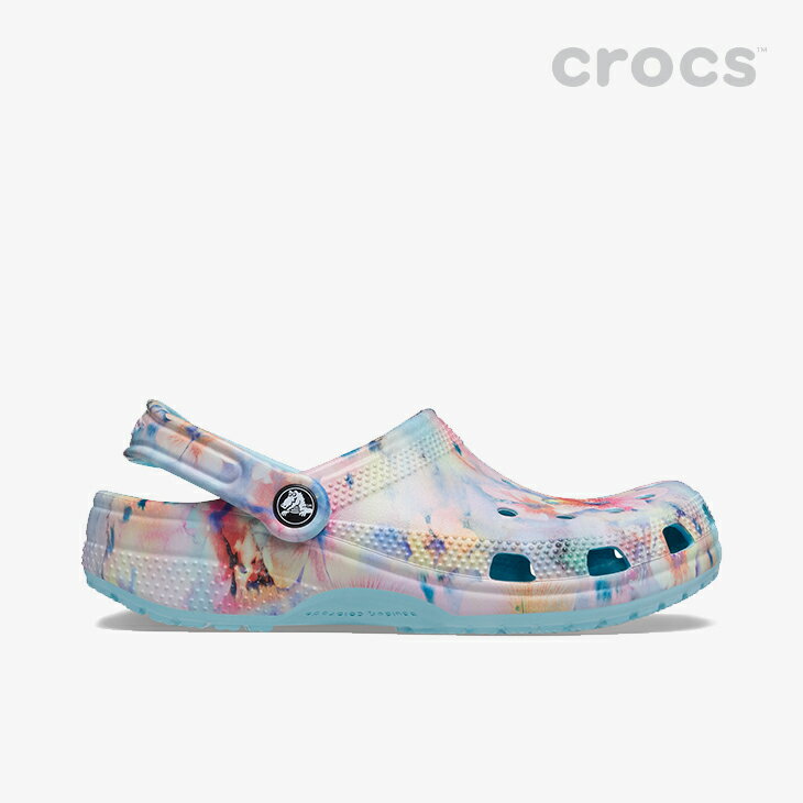 ・クロックス《ユニセックス》クラシック ドリーム クロッグ/ピュアウォーターxマルチ/ CROCS/Classic Dream Clog/Pure WaterxMulti #