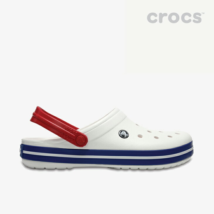 ・クロックス《ユニセックス》クロックバンド/ホワイトxブルージーン/ CROCS/Crocband/WhitexBlue Jean ｜**