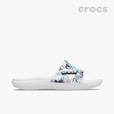 ・クロックス《ユニセックス》クラシック タイ ダイ グラフィック スライド/マルチxホワイト/ CROCS/Classic Tie Dye Graphic Slide/MultixWhite #