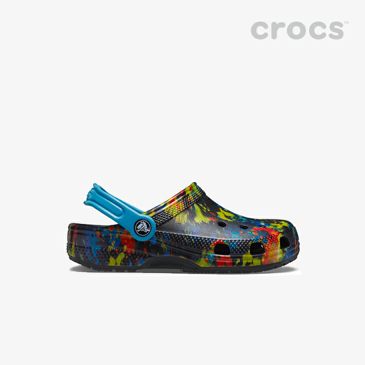 ・クロックス《キッズ》クラシック タイ ダイ グラフィック クロッグ/ターコトニックxマルチ/ CROCS/K Classic TieDye Graphic Clog K/Turq TonicxMulti #