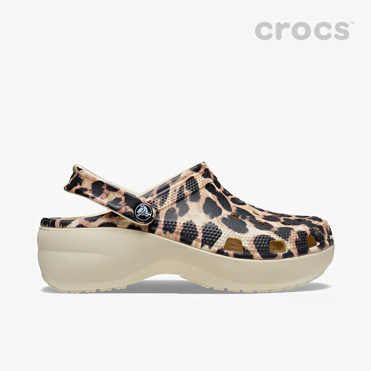 ・クロックス《レディース》 クラシック プラットフォーム アニマル リミックス クロッグ ウィメン/ボーン / レオパード/ CROCS/Classic Platform Animal Remix Clog W/Bone/Leopard