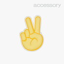 シューズ アクセサリー_76 《チャーム》ピース ハンド サイン// JIBBITZ/Peace Hand Sign