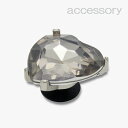 シューズ アクセサリー_1032 《クロックス チャーム》 Charcoal Heart Gem #10014294