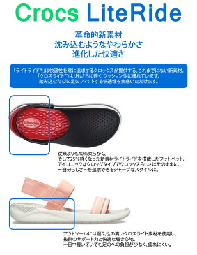 【800円OFFクリアランスクーポン】CROCS【クロックス】LiteRide Slide / ライトライド スライド / ブラック×スモーク｜ ※※ メンズ レディース サンダル スポーツサンダル リカバリーサンダル アフタースポーツ