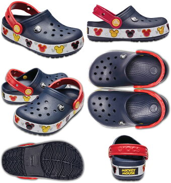 【3,000円Offクーポン配布中】CROCS【クロックス】Crocband Mickey Mouse Fun Lab Lights Clog Kids / クロックバンドミッキーマウスファンラブライツ クロッグ キッズ ｜※※ ケイマン サンダル ビーサン